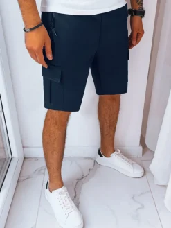 Spodenki Męskie>Dstreet Spodenki męskie dresowe bojówki granatowe SX2233