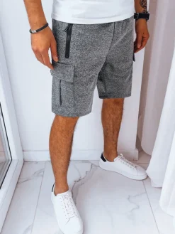 Spodenki Męskie>Dstreet Spodenki męskie dresowe bojówki ciemnoszare SX2230