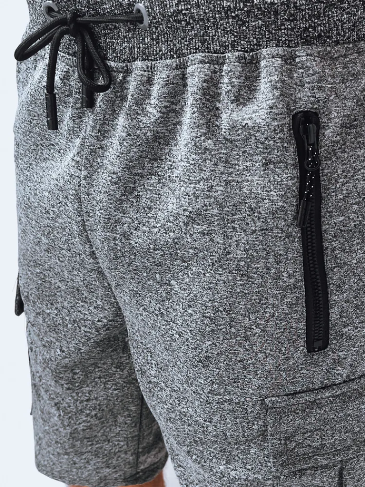 Spodenki Męskie>Dstreet Spodenki męskie dresowe bojówki ciemnoszare SX2230