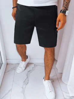 Spodenki Męskie>Dstreet Spodenki męskie dresowe bojówki czarne SX2231