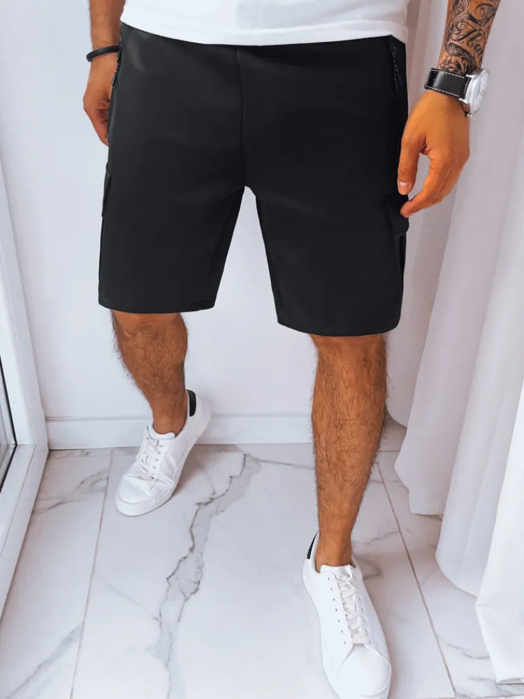 Spodenki Męskie>Dstreet Spodenki męskie dresowe bojówki czarne SX2231