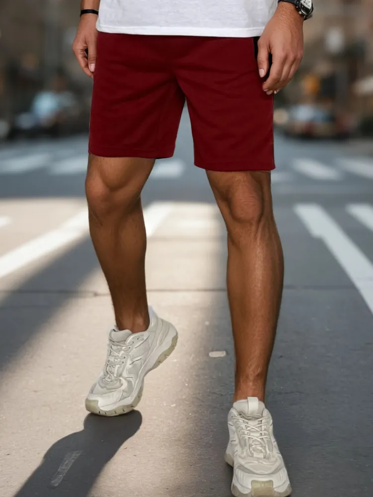 Spodenki Męskie>Dstreet Spodenki męskie dresowe bordowe SX2471