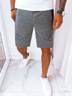 Spodenki Męskie>Dstreet Spodenki męskie dresowe ciemnoszare SX2237