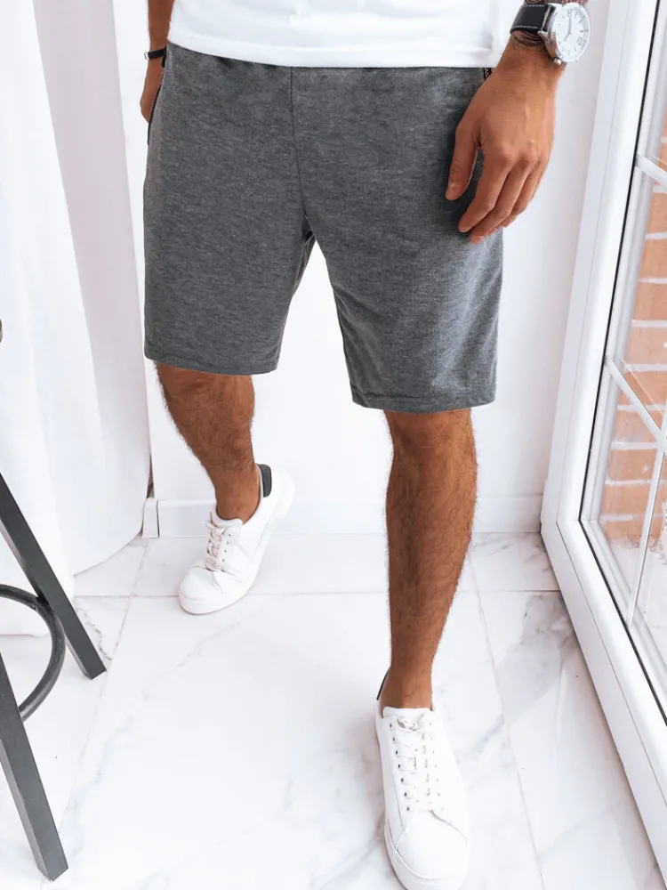 Spodenki Męskie>Dstreet Spodenki męskie dresowe ciemnoszare SX2276