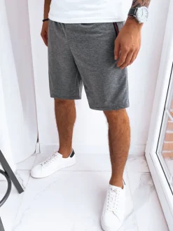 Spodenki Męskie>Dstreet Spodenki męskie dresowe ciemnoszare SX2276