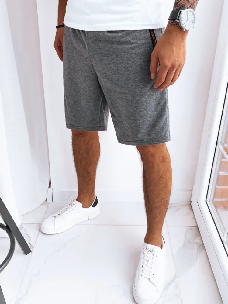 Spodenki Męskie>Dstreet Spodenki męskie dresowe ciemnoszare SX2276