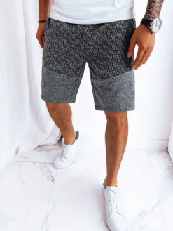 Spodenki Męskie>Dstreet Spodenki męskie dresowe ciemnoszare SX2261