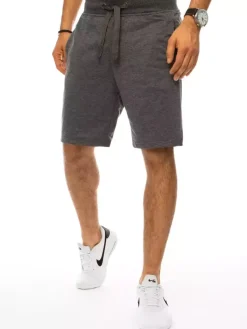 Spodenki Męskie>Dstreet Spodenki męskie dresowe ciemnoszare SX1482