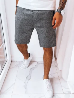 Spodenki Męskie>Dstreet Spodenki męskie dresowe ciemnoszare SX2255