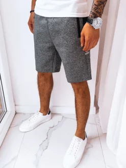 Spodenki Męskie>Dstreet Spodenki męskie dresowe ciemnoszare SX2255