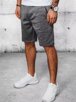 Spodenki Męskie>Dstreet Spodenki męskie dresowe ciemnoszare SX2190