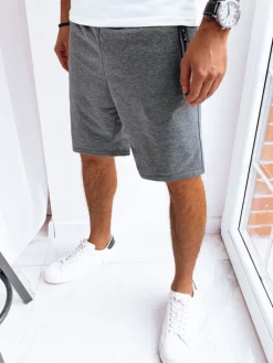 Spodenki Męskie>Dstreet Spodenki męskie dresowe ciemnoszare SX2267