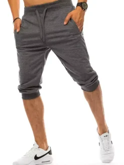 Spodenki Męskie>Dstreet Spodenki męskie dresowe ciemnoszare SX1533