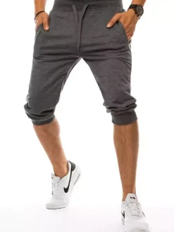 Spodenki Męskie>Dstreet Spodenki męskie dresowe ciemnoszare SX1533