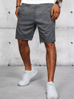 Spodenki Męskie>Dstreet Spodenki męskie dresowe ciemnoszare SX2207