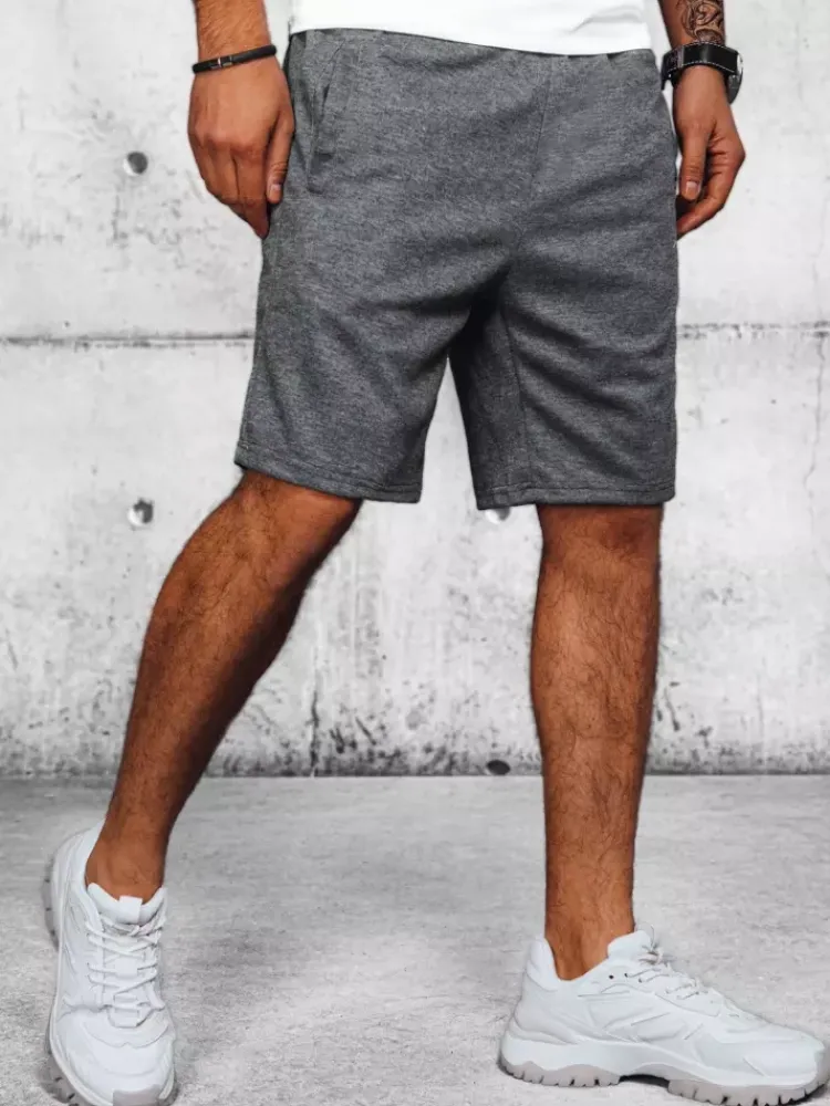 Spodenki Męskie>Dstreet Spodenki męskie dresowe ciemnoszare SX2207