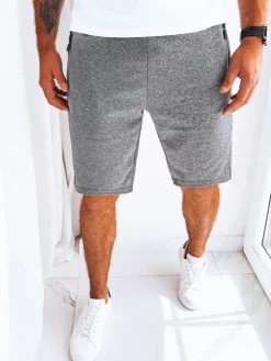 Spodenki Męskie>Dstreet Spodenki męskie dresowe ciemnoszare SX2269