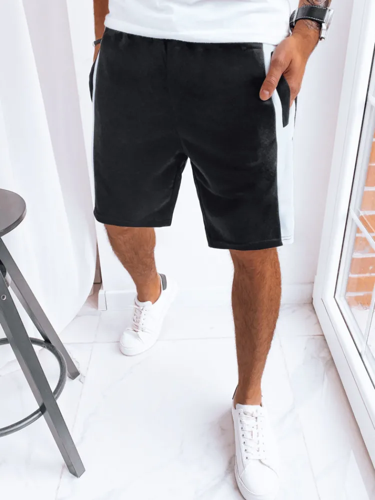 Spodenki Męskie>Dstreet Spodenki męskie dresowe czarne SX2271