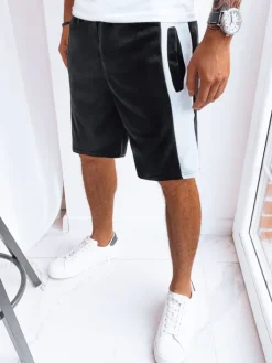 Spodenki Męskie>Dstreet Spodenki męskie dresowe czarne SX2271