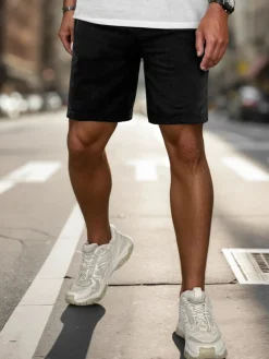 Spodenki Męskie>Dstreet Spodenki męskie dresowe czarne SX2481