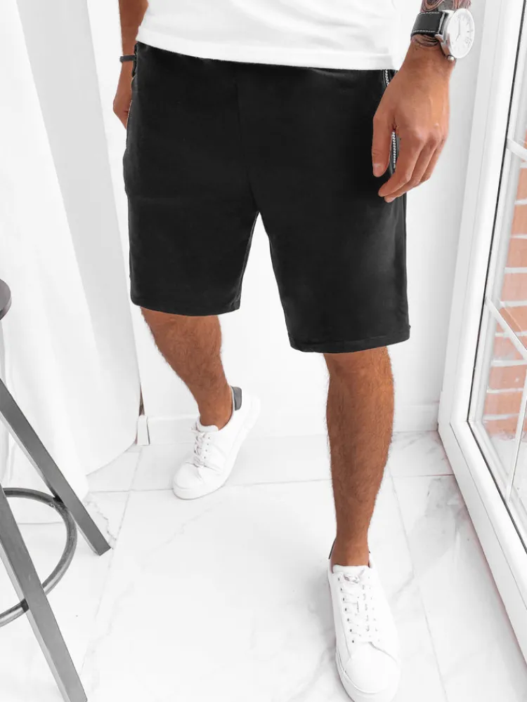 Spodenki Męskie>Dstreet Spodenki męskie dresowe czarne SX2275