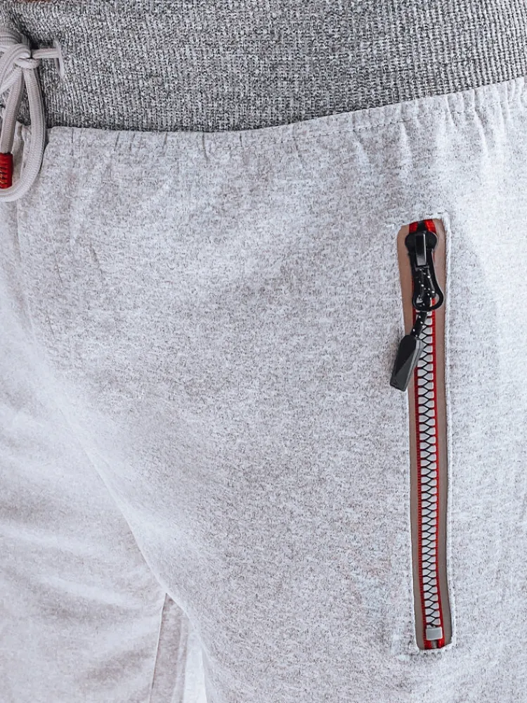 Spodenki Męskie>Dstreet Spodenki męskie dresowe jasnoszare SX2270