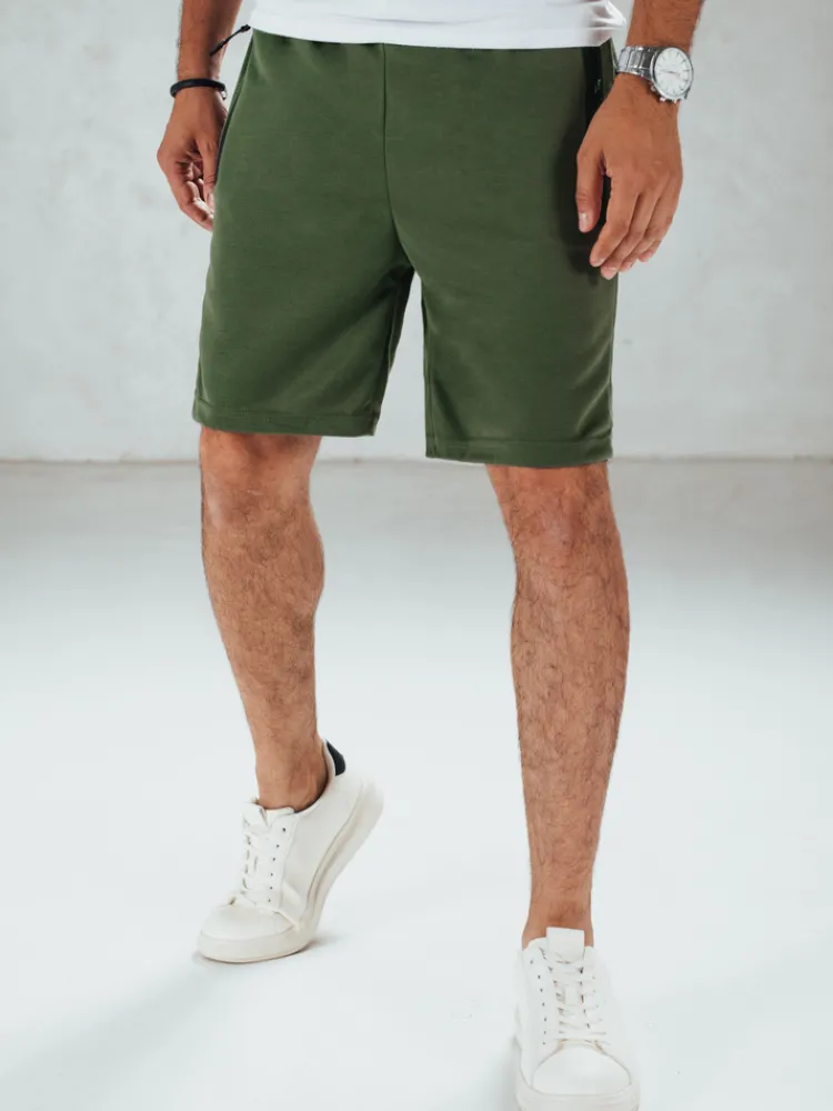 Spodenki Męskie>Dstreet Spodenki męskie dresowe oliwkowe SX2473