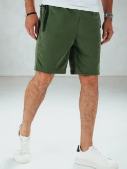 Spodenki Męskie>Dstreet Spodenki męskie dresowe oliwkowe SX2473