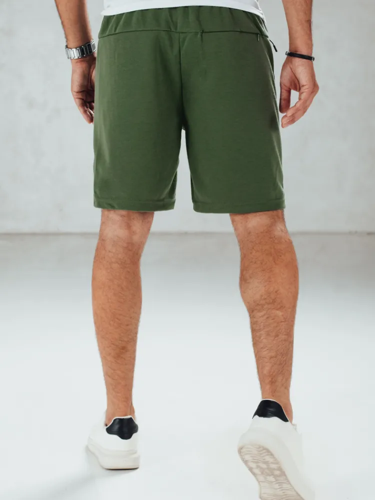 Spodenki Męskie>Dstreet Spodenki męskie dresowe oliwkowe SX2473