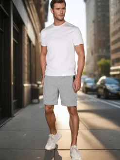 Spodenki Męskie>Dstreet Spodenki męskie dresowe szare SX2478