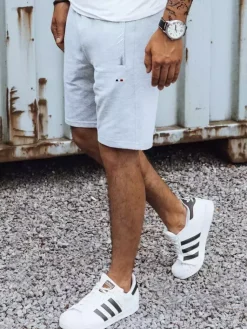 Spodenki Męskie>Dstreet Spodenki męskie jasnoszare SX2186