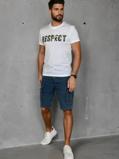 Spodenki Męskie>Dstreet Spodenki męskie jeansowe bojówki granatowe SX2496