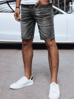 Spodenki Męskie>Dstreet Spodenki męskie jeansowe ciemnoszare SX2398