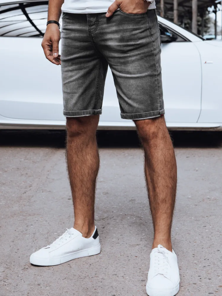 Spodenki Męskie>Dstreet Spodenki męskie jeansowe ciemnoszare SX2398