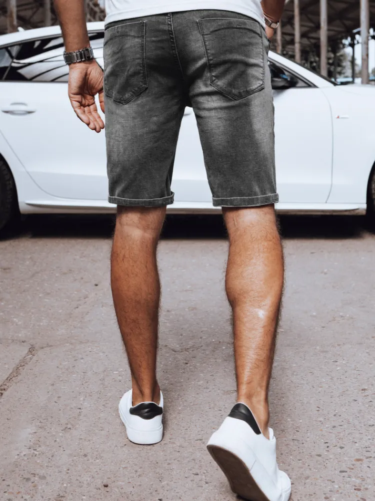 Spodenki Męskie>Dstreet Spodenki męskie jeansowe ciemnoszare SX2398