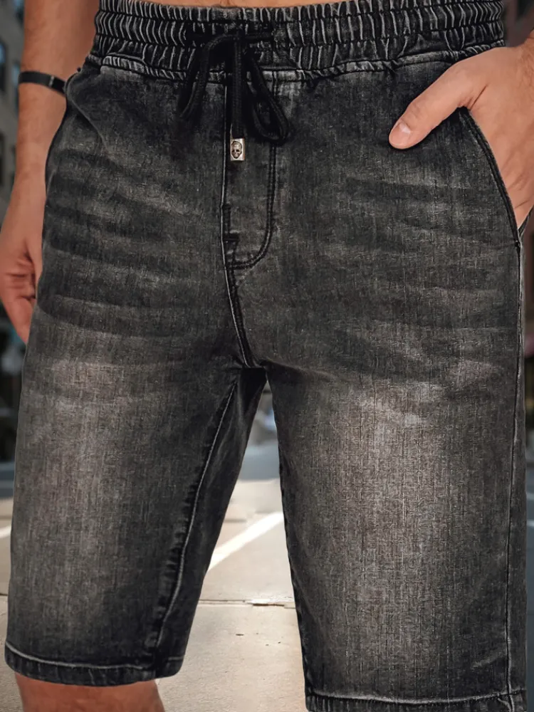 Spodenki Męskie>Dstreet Spodenki męskie jeansowe czarne SX2500