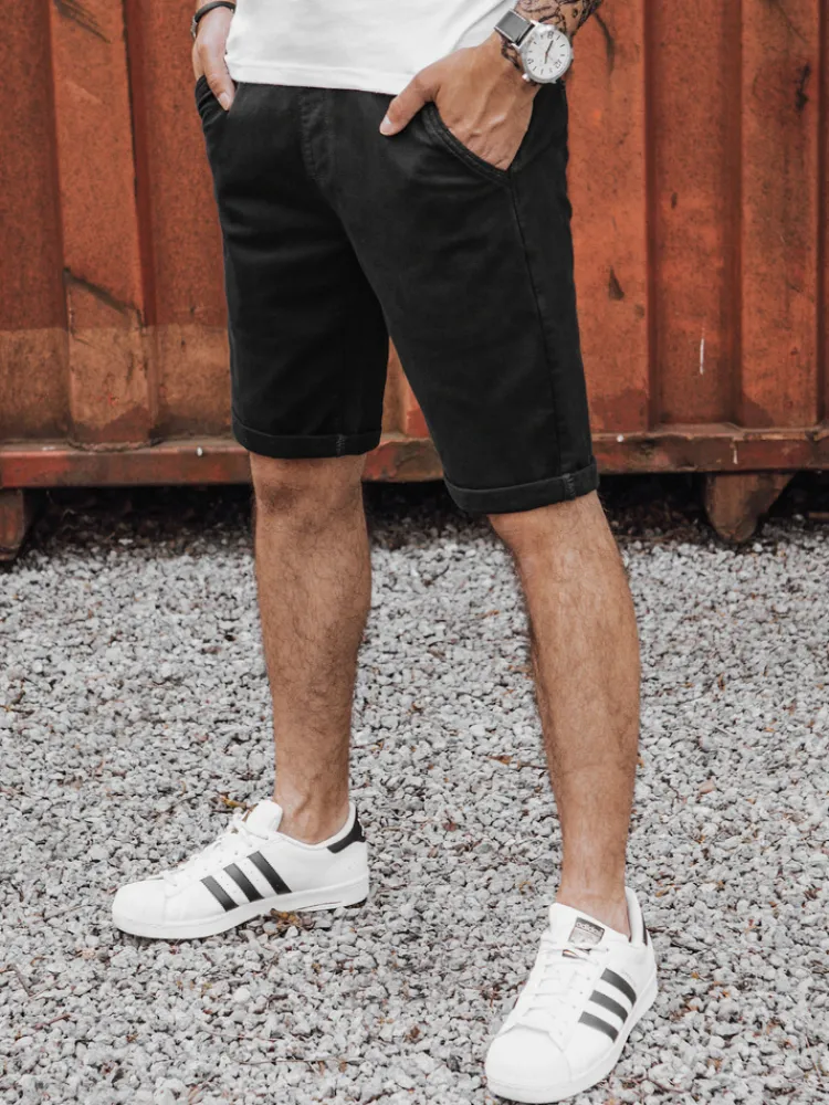 Spodenki Męskie>Dstreet Spodenki męskie jeansowe czarne SX2435