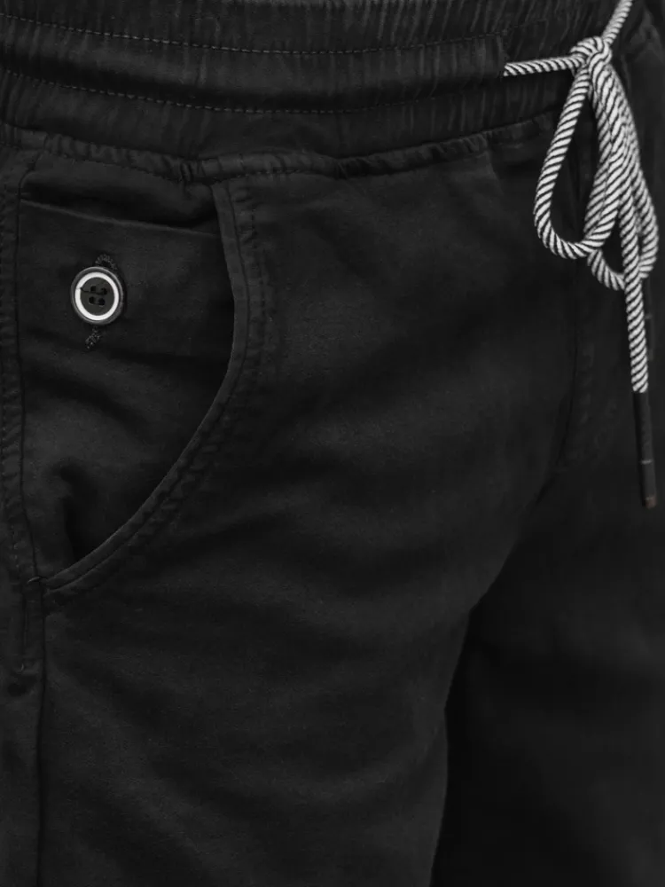 Spodenki Męskie>Dstreet Spodenki męskie jeansowe czarne SX2435