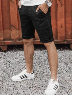 Spodenki Męskie>Dstreet Spodenki męskie jeansowe czarne SX2439