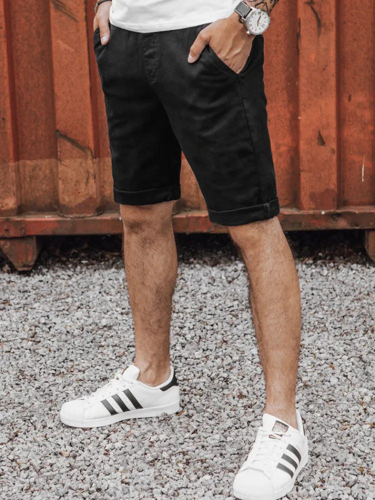 Spodenki Męskie>Dstreet Spodenki męskie jeansowe czarne SX2439