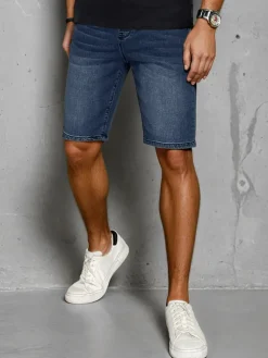 Spodenki Męskie>Dstreet Spodenki męskie jeansowe granatowe SX2498