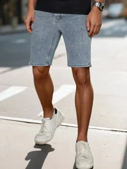 Spodenki Męskie>Dstreet Spodenki męskie jeansowe jasnoniebieskie SX2490