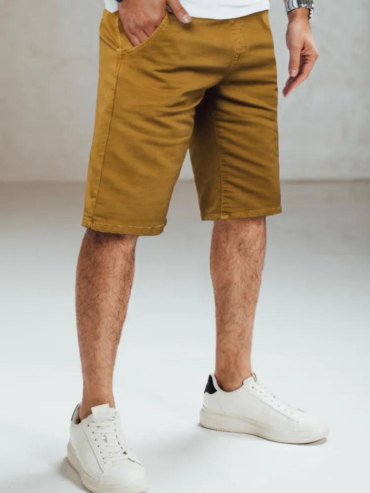 Spodenki Męskie>Dstreet Spodenki męskie jeansowe kamelowe SX2571