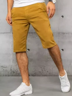 Spodenki Męskie>Dstreet Spodenki męskie jeansowe musztardowe SX1434