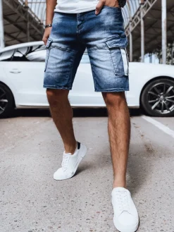 Spodenki Męskie>Dstreet Spodenki męskie jeansowe niebieskie SX2162