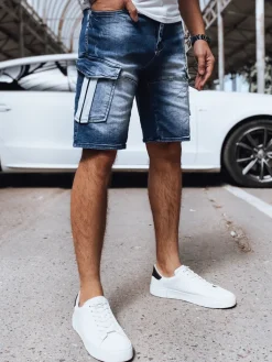 Spodenki Męskie>Dstreet Spodenki męskie jeansowe niebieskie SX2162