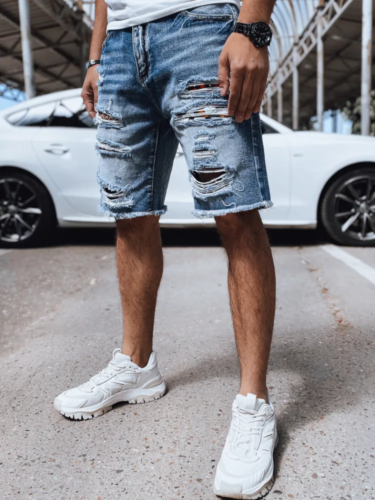 Spodenki Męskie>Dstreet Spodenki męskie jeansowe niebieskie SX2163