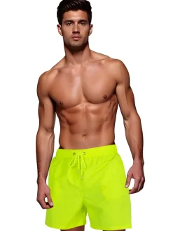 Spodenki Męskie>Dstreet Spodenki męskie kąpielowe neonowy żółty SX2469