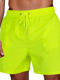 Spodenki Męskie>Dstreet Spodenki męskie kąpielowe neonowy żółty SX2469