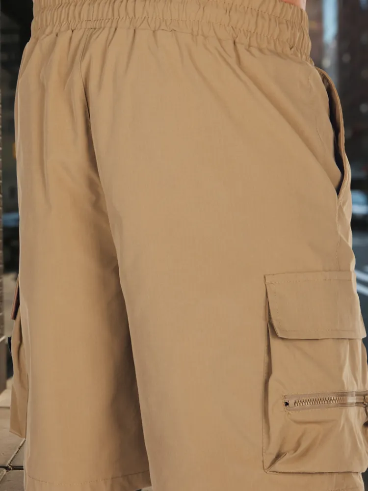 Spodenki Męskie>Dstreet Spodenki męskie materiałowe bojówki khaki SX2505